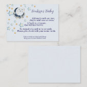 Blue Moon Stars Book for Baby Shower エンクロージャーカード (正面/裏面)