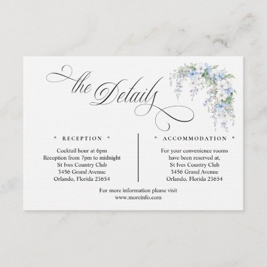 Blue Morning Glory Enclosure Card エンクロージャーカード (正面)