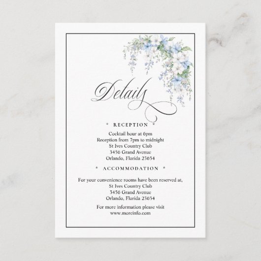 Blue Morning Glorys QR Code Enclosure Card エンクロージャーカード (正面)