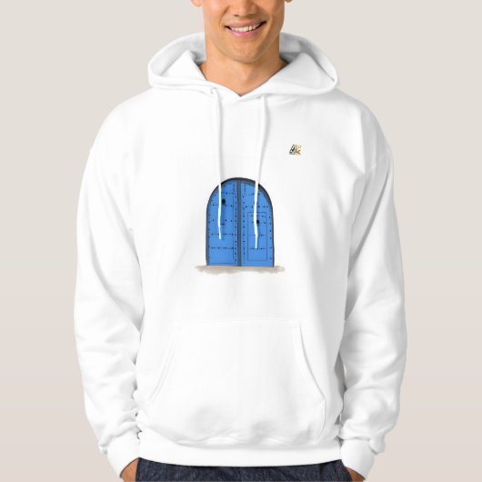 Blue Moroccan Door – Cozy Hoodie パーカ (正面)