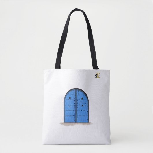 Blue Moroccan Door – Cultural Tote トートバッグ (正面)