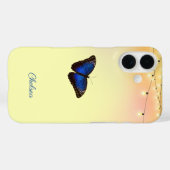Blue Morpho Butterfly Wings Cafe Lights Custom Case-Mate iPhoneケース (裏面 (横))