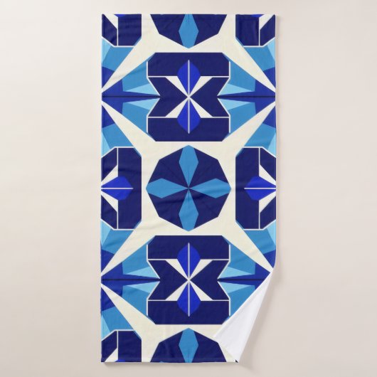 Blue mosaic. バスタオル (バスタオル)