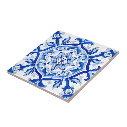 Blue Mosaic Italian baroque art タイル (側面)