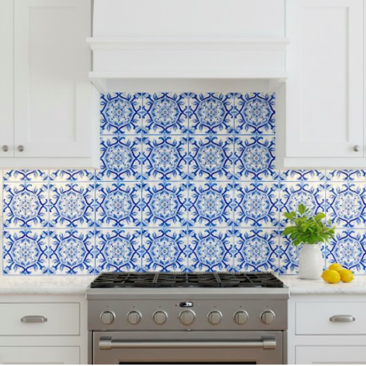 Blue Mosaic Italian baroque art タイル