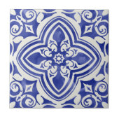 Blue Mosaic Pattern ceramic tile タイル (正面)