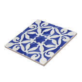 Blue Mosaic Watercolor Pattern ceramic tile タイル (側面)