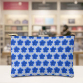 Blue Moss Rose Seamless Pattern Pouch アクセサリーポーチ