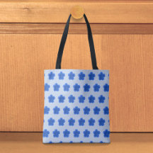 Blue Moss Rose Seamless Pattern Tote Bag