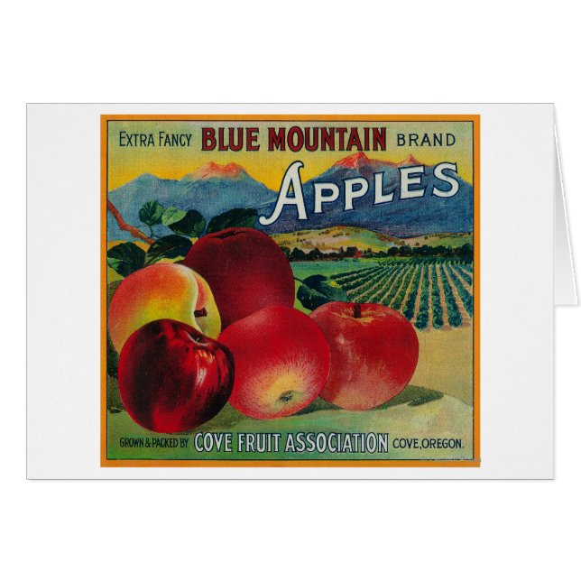 Blue Mountain Apple Crate LabelCove、または (正面横)