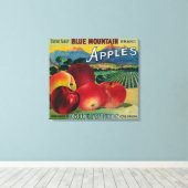 Blue Mountain Apple Crate LabelCove、または キャンバスプリント (インサイチュ (ウッドフロア))