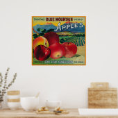 Blue Mountain Apple Crate LabelCove、または ポスター (キッチン)