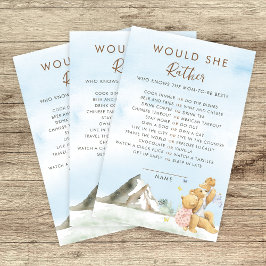 Blue Mountain Bear Family Would She Rather Game