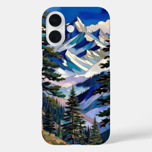 Blue Mountain iPhone Case Scenic Landscape Nature  Case-Mate iPhoneケース (裏面)