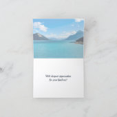 Blue Mountain Lake Photo Folded Thank You Card サンキューカード (内部)
