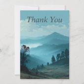 Blue Mountain Landscape Thank You Card 招待状 (正面)