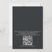 Blue Mountain Minimalist Budget QR Code Wedding 招待状 (裏面)