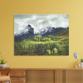 Blue Mountain of the Far North：キャンバス標準 キャンバスプリント (インサイチュ (リビング))