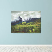 Blue Mountain of the Far North：キャンバス標準 キャンバスプリント (インサイチュ (ウッドフロア))