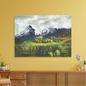 Blue Mountain of the Far North：切り抜きキャンバス キャンバスプリント (インサイチュ (リビング))