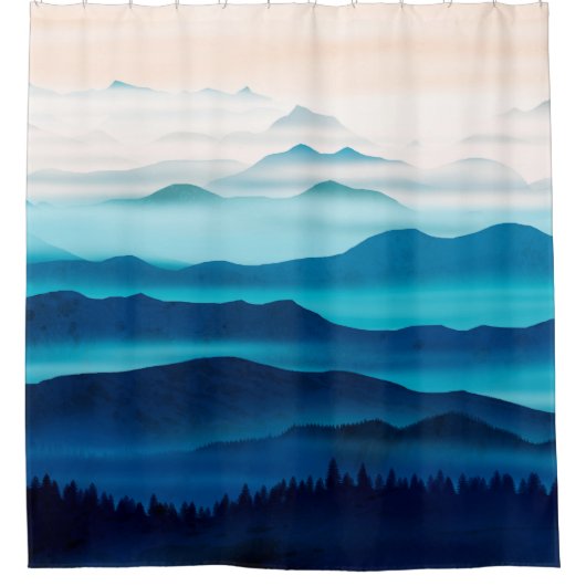 Blue Mountains シャワーカーテン (正面)