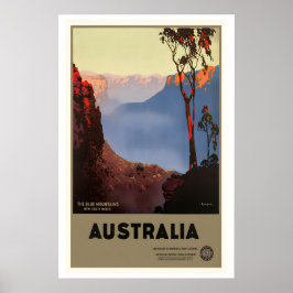 Blue Mountains New South Wales Australia Vintage ポスター