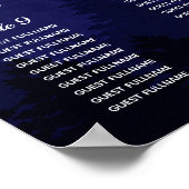 Blue Mountains Wedding Seating Chart ポスター (角)