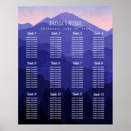 Blue Mountains  Wedding Seating Chart ポスター
