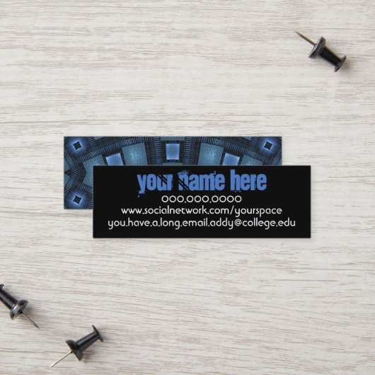 Blue Moves個人用カー連絡ド コーリングカード (正面/裏面インサイチュ)