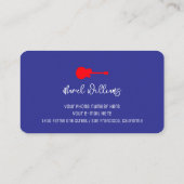 Blue Music Business Card for Guitar Teachers 名刺 (裏面)