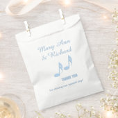 Blue Music Notesありがとう フェイバーバッグ (クリップ留めされた状態)