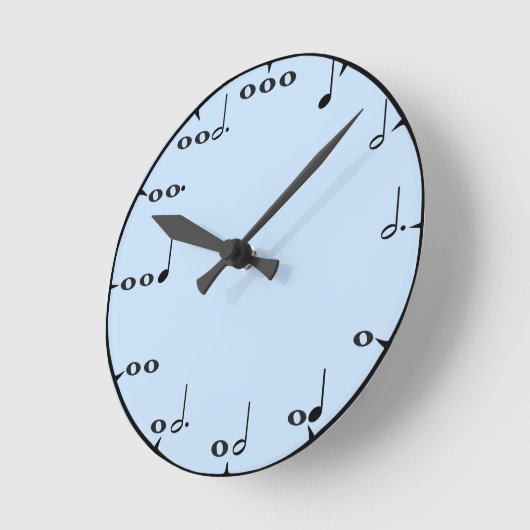 Blue Musical Math Wall Clock ラウンド壁時計 (傾斜)