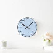 Blue Musical Math Wall Clock ラウンド壁時計 (ホーム)