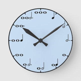 Blue Musical Math Wall Clock ラウンド壁時計