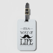 Blue Mustache Way of Life ラゲッジタグ (正面縦)