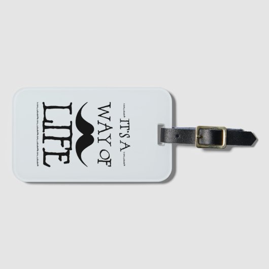 Blue Mustache Way of Life ラゲッジタグ (正面横)