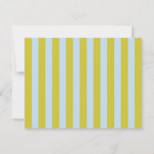 Blue & Mustard Wavy Border Note Card 招待状 (裏面)