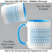 Blue Name Hidden Message Trendy Mug 121B Modern マグカップ