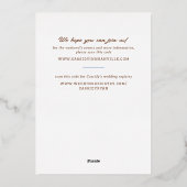 Blue Nash Bash女性のカーボーイ起動バチェロレッテ 箔招待状 (裏面)