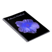Blue Nasturtium Flower Customizableノートブック ノートブック (右側)