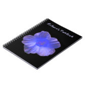 Blue Nasturtium Flower Customizableノートブック ノートブック (左側)