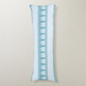 Blue Nautical Sailboat Coastal Stripes ボディピロー (正面縦)