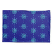 Blue Nautical Sailing Compass 枕カバー (裏面)