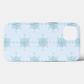 Blue Nautical Sailing Compass Case-Mate iPhoneケース (裏面 (横))
