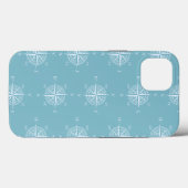 Blue Nautical Sailing Compass Case-Mate iPhoneケース (裏面 (横))