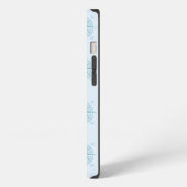 Blue Nautical Sailing Compass iPhoneケース (左側面)