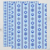 Blue Nautical Stripes Scrapbook Paper (正面/裏面)