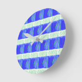 Blue Nautical Theme Wall Clock ラウンド壁時計 (傾斜)