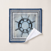 Blue Nautical Themed バスタオルセット (ウォッシュタオル)