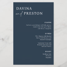 Blue Navy書道スクリプモダント結婚